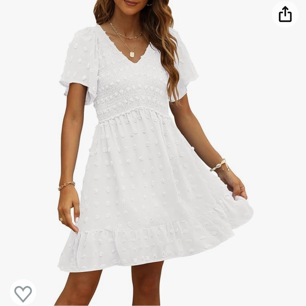 Women Smocked White dress